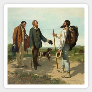 The Meeting or "Bonjour, Monsieur Courbet" by Gustave Courbet Sticker